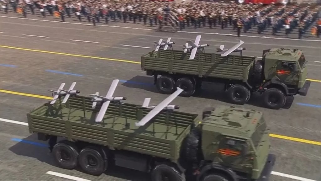 a military vehicle with multiple missiles on it