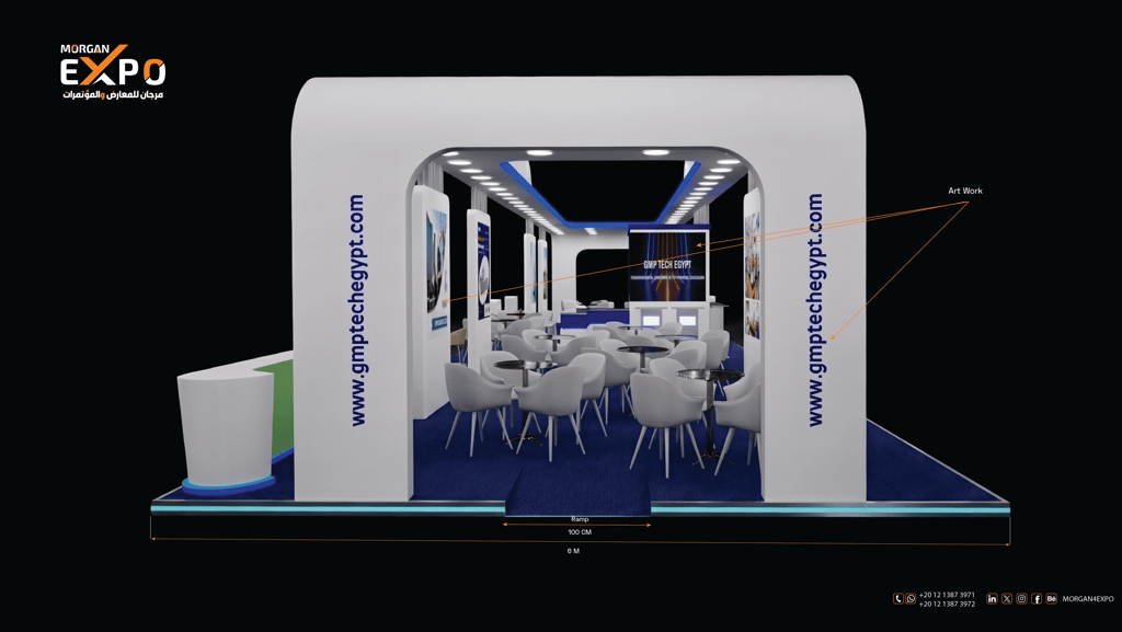 GMP TECH EGYPT stand at Pharmaconex 2026 Egypt by Morgan Expo, Exhibition Stand Builder.