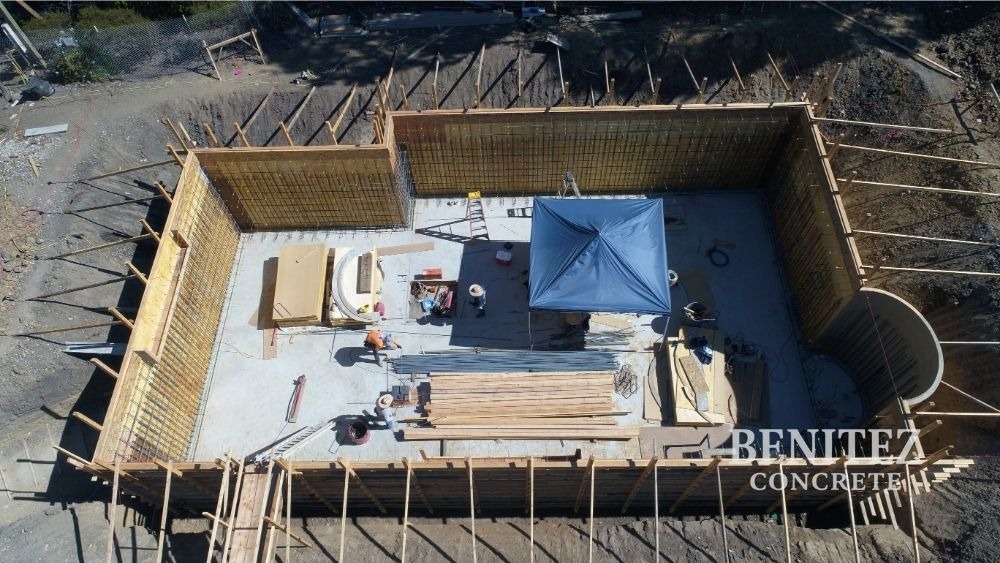 New concrete basement construction