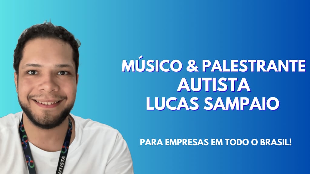 Post promocional das palestras de Lucas Sampaio, palestrante autista, para empresas.