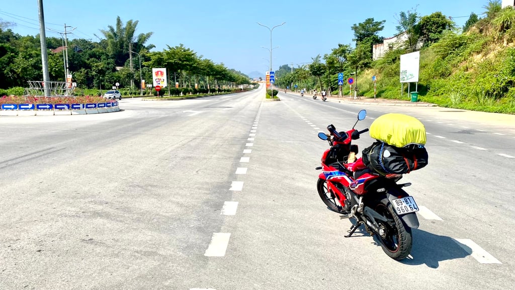 a motorcycle in Vietnam