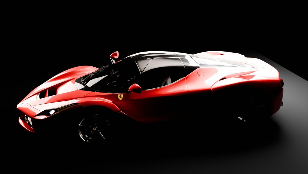Side view of a 2023 Ferarri LaFerrari.