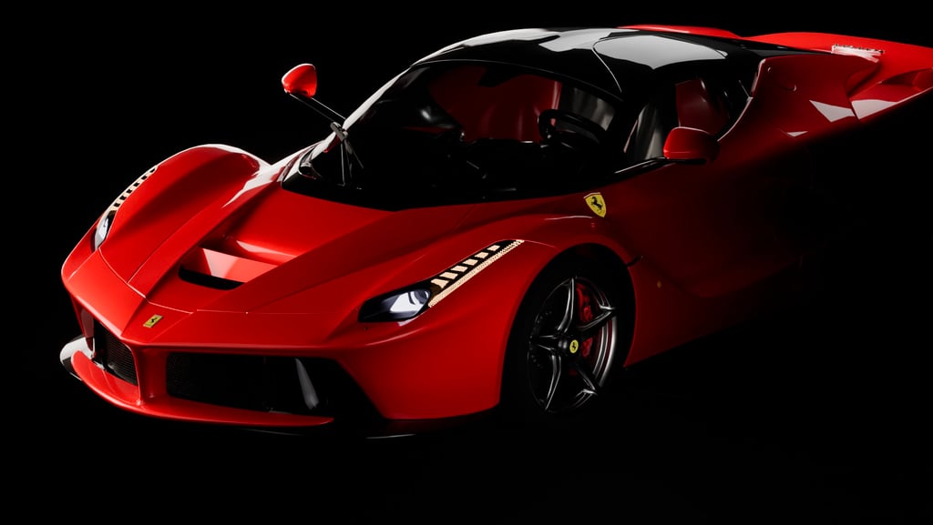Image of La Ferrari from the front driver corner.