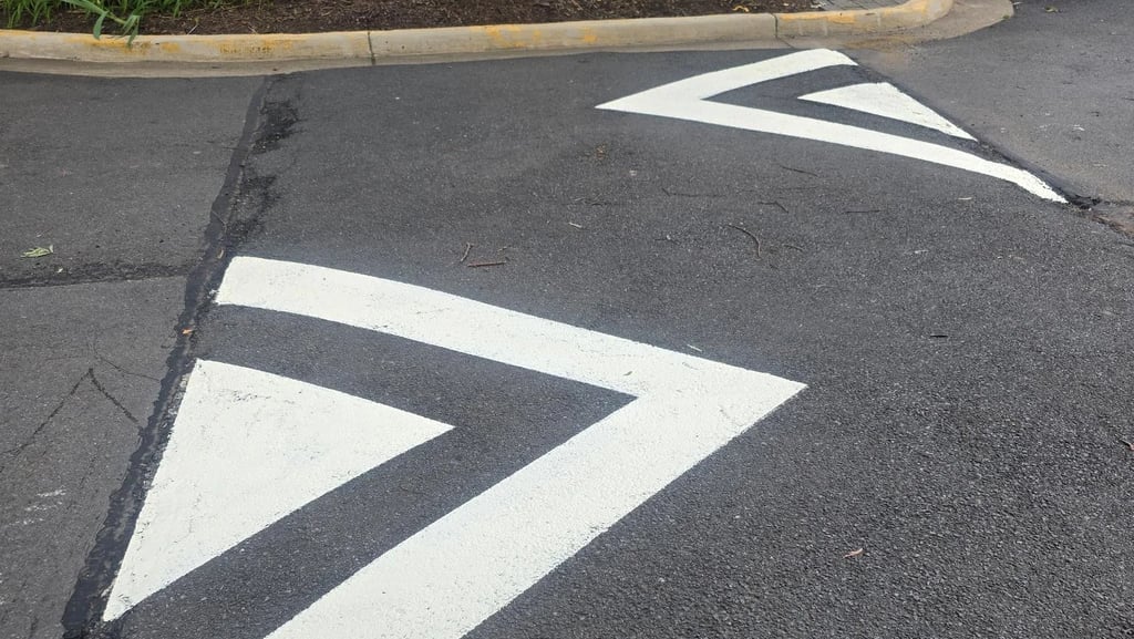 speed hump striping in reston va