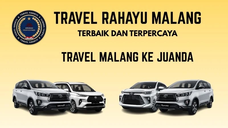Travel Rahayu Malang, terbaik dan terpercaya rute Malang ke Juanda pakai mobil Innova warna putih