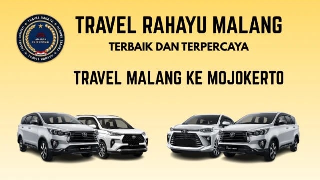 Travel Rahayu Malang, terbaik, terpercaya rute Malang ke Mojokerto pakai mobil Innova warna putih