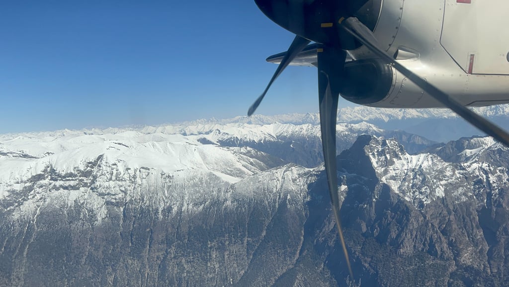 The nagaparbat view from plan skardu