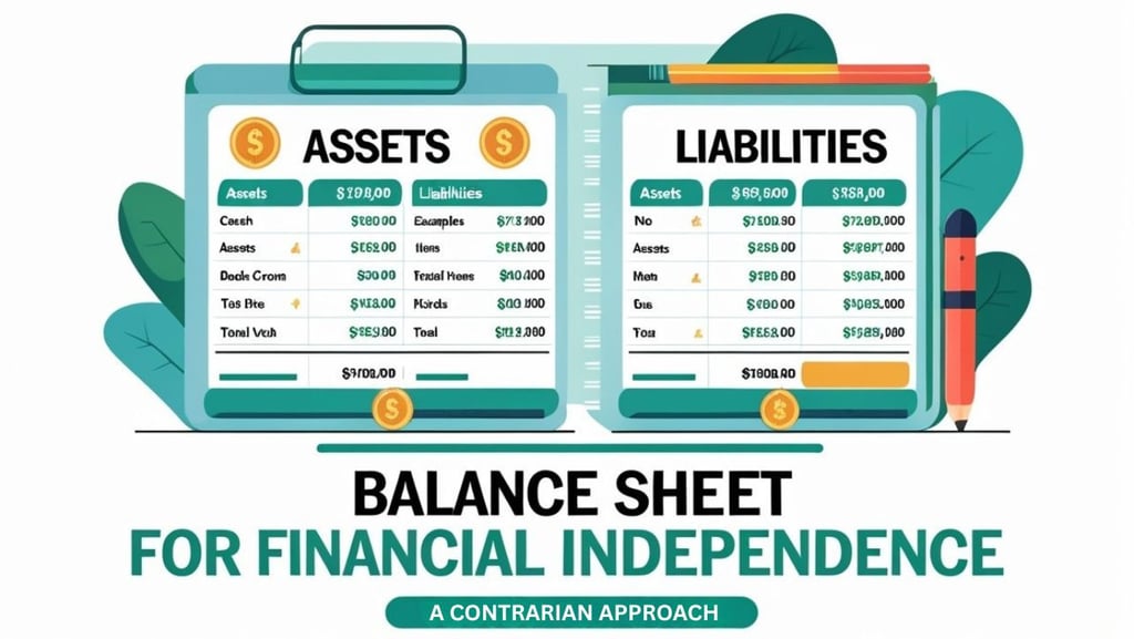 Balance sheet for financial independence