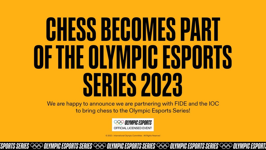 FIDE and Chess.com Bring Chess to the Olympic Esports Series. FIDE Chess.