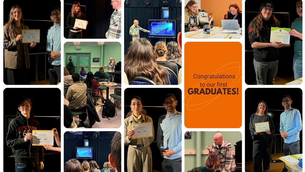 Collage of photos from our open day and certificate ceremony 7 January 2026