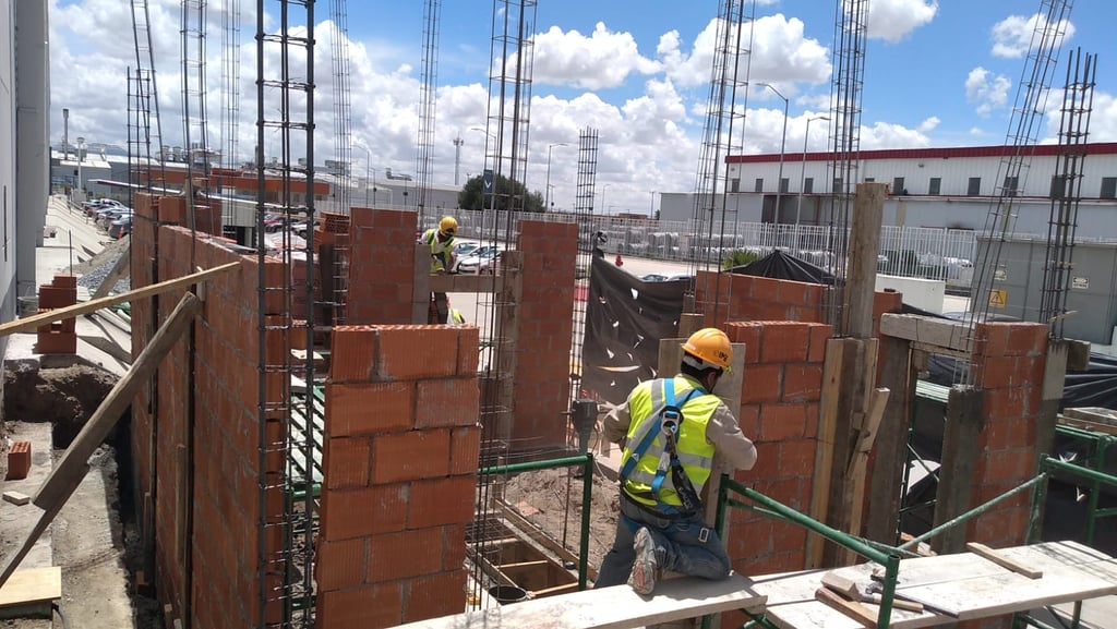 Construction site at electrical substation project