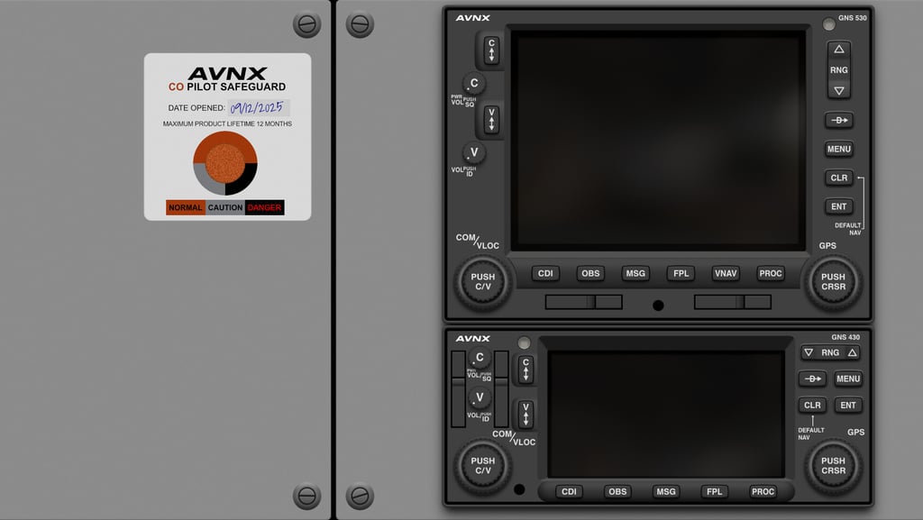 The free AVNX replica of the iconic Garmin GNS 530-430 GPS stack for MSFS 2024 and Air Manager