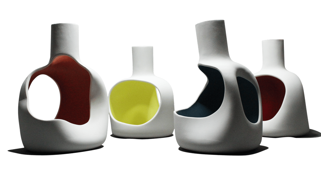 Ensemble de Sculptures ''Onoma" bicolores, d'Anthony Bortoluzzi