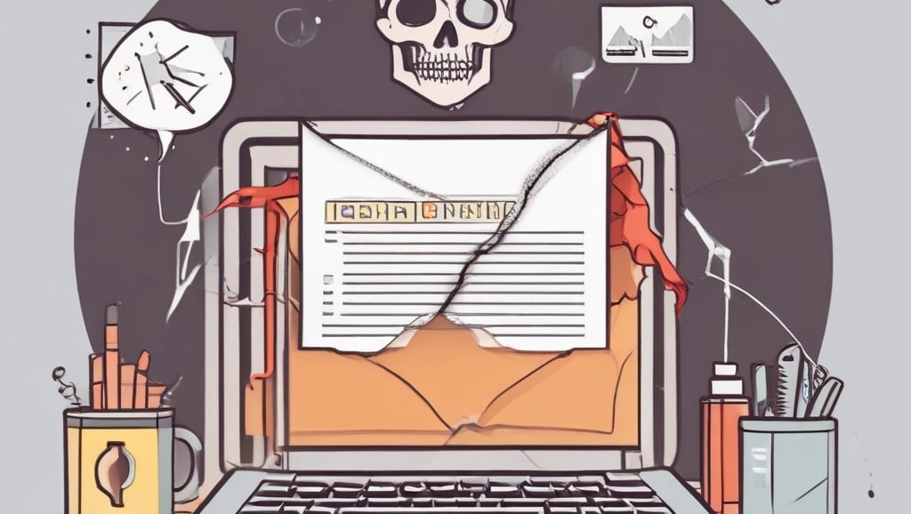 a laptop computer with a skull head on it