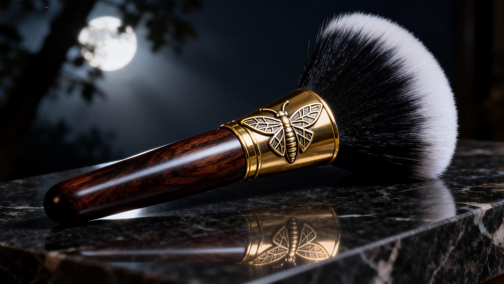  The "Midnight Garden" makeup brush in a moonlight scene.