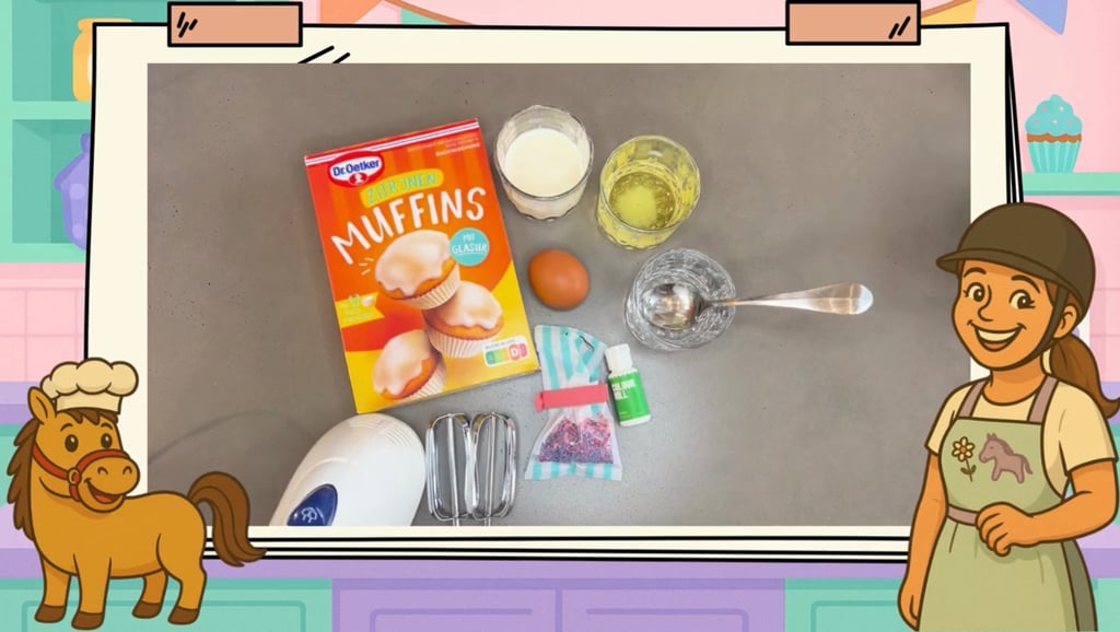 Backzutaten-Auflistung Pony-Muffin-Karussell