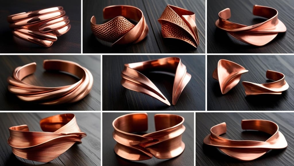 Fold-form Copper Jewelry
