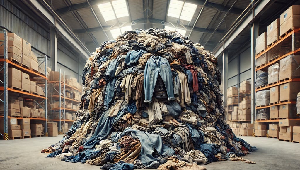 a pile of clothes stacked on top of each other