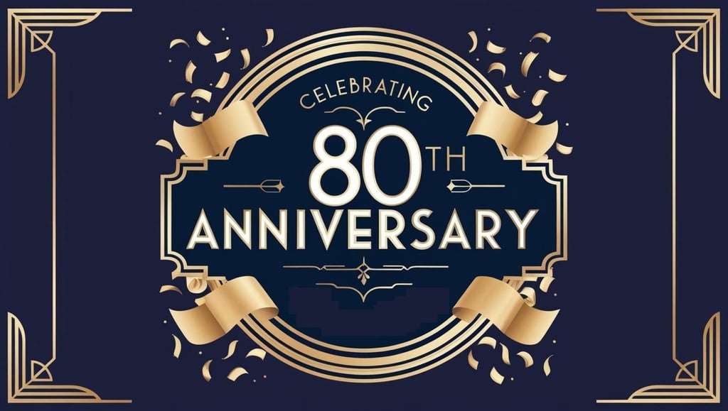 80th anniversary banner
