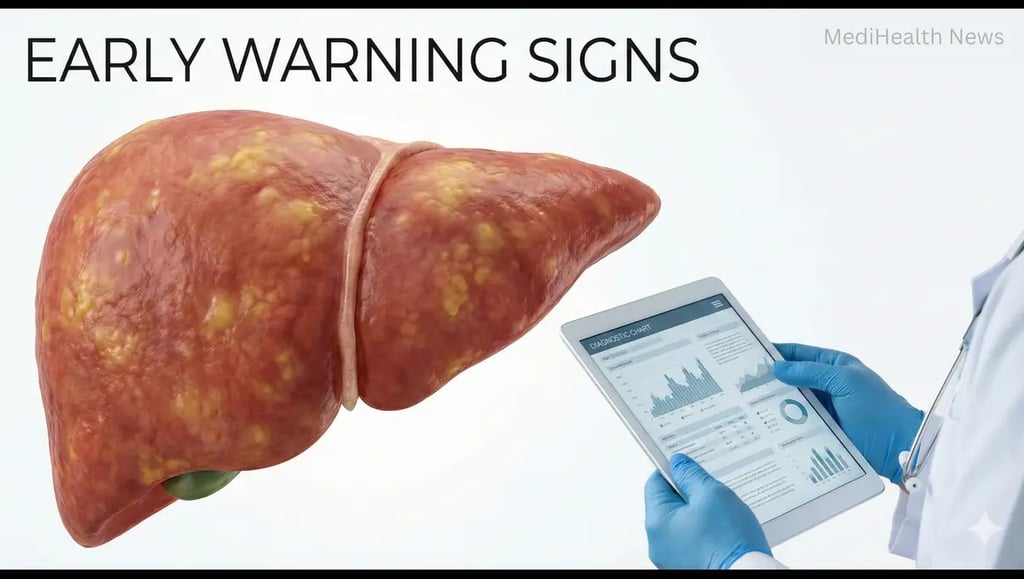A human liver with early Non-Alcoholic Fatty Liver Disease signs (mild yellow fat deposits)