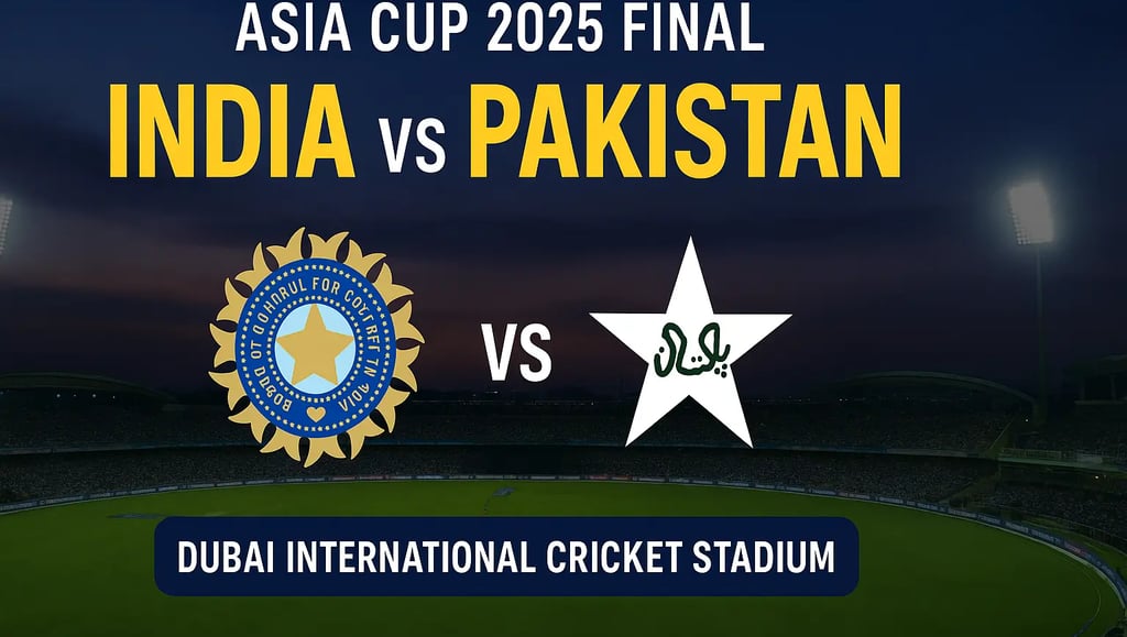 Asia Cup 2025 Final India vs Pakistan in dubai