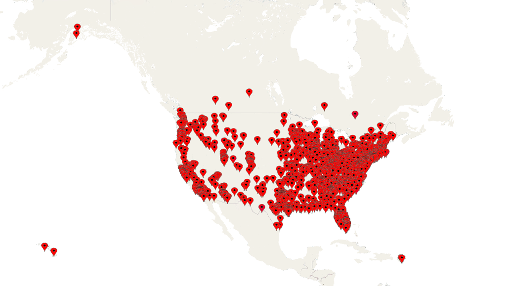 Buckeye Farms dust collector bag sales map