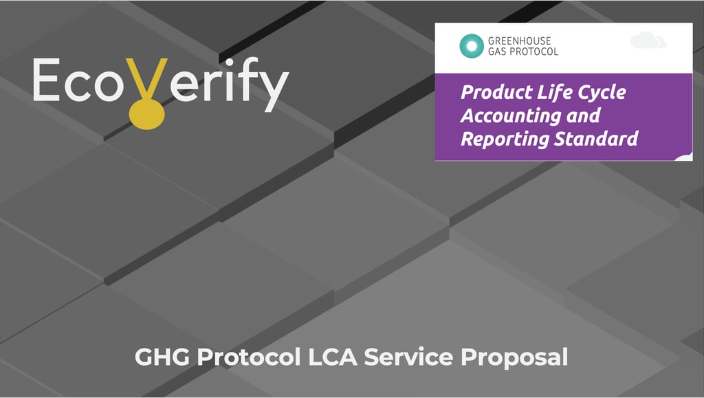 EcoVerify life cycle assessment and Ecovadis ESG reporting — sustainability consulting project by Ja