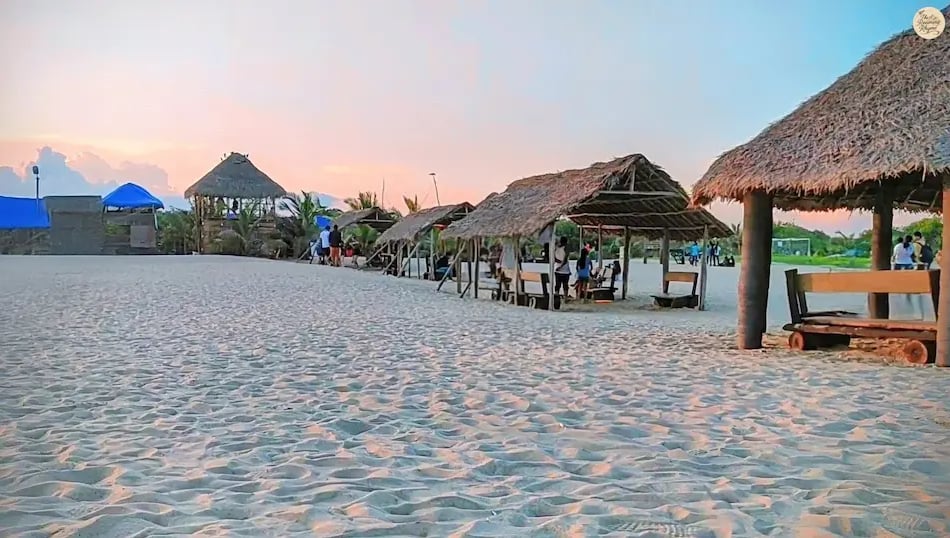 Beach shacks at Paradise Beach Pondicherry.