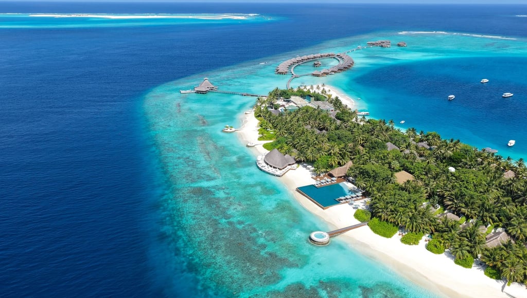 Huvafen Fushi Maldives island view