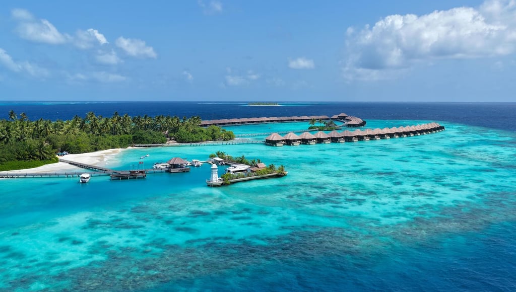 ayada maldives resort drone view