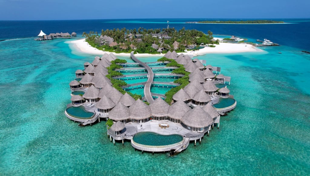 Nautilus Maldives drone island view