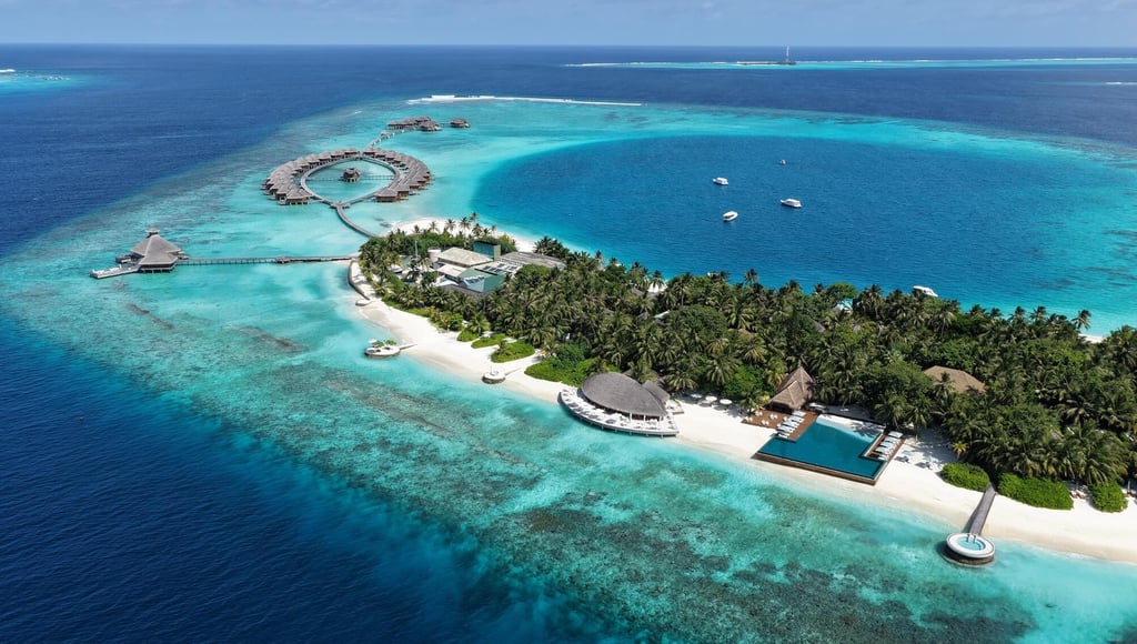 huvafen fushi maldives island view