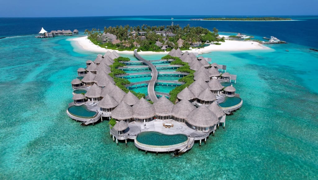 Nautilus Maldives drone island view