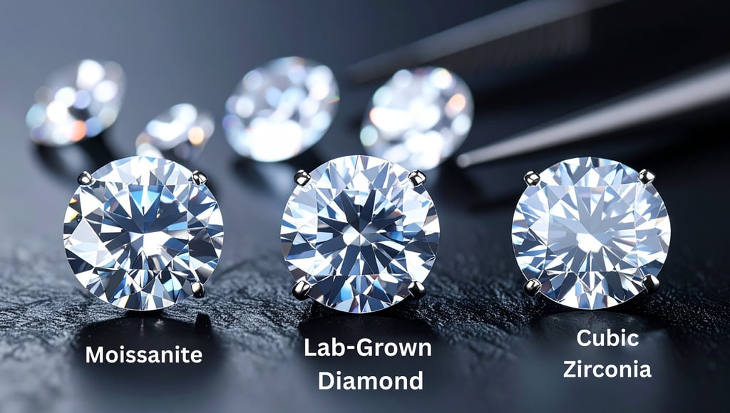 The Difference Between Moissanite, Cubic Zirconia, and Lab Diamonds
