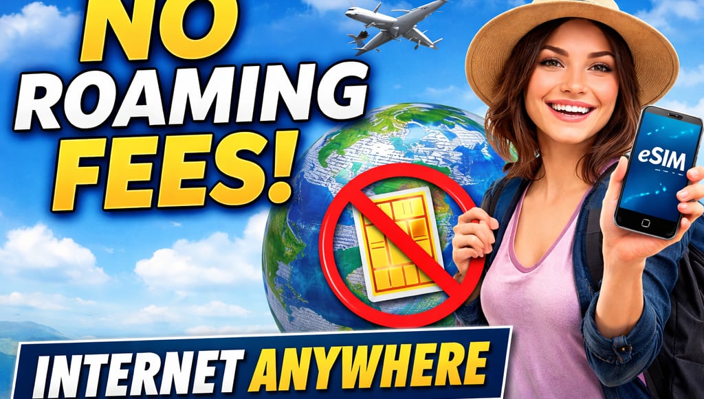 eSim, no roaming fee,dinalex travel tours