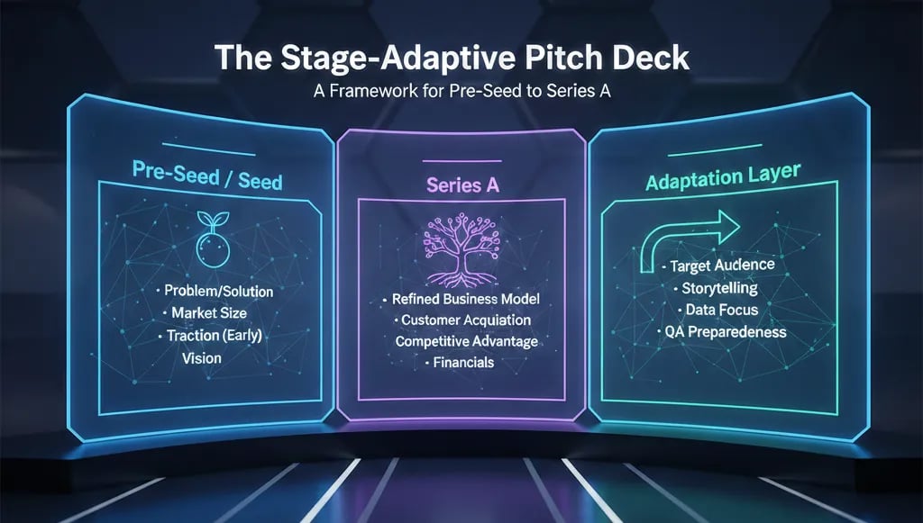 The Stage-Adaptive Pitch Deck: A Framework for Pre-Seed to Series A