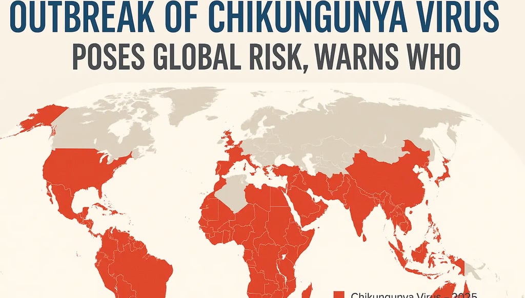 Global map showing Chikungunya virus spread in 2025