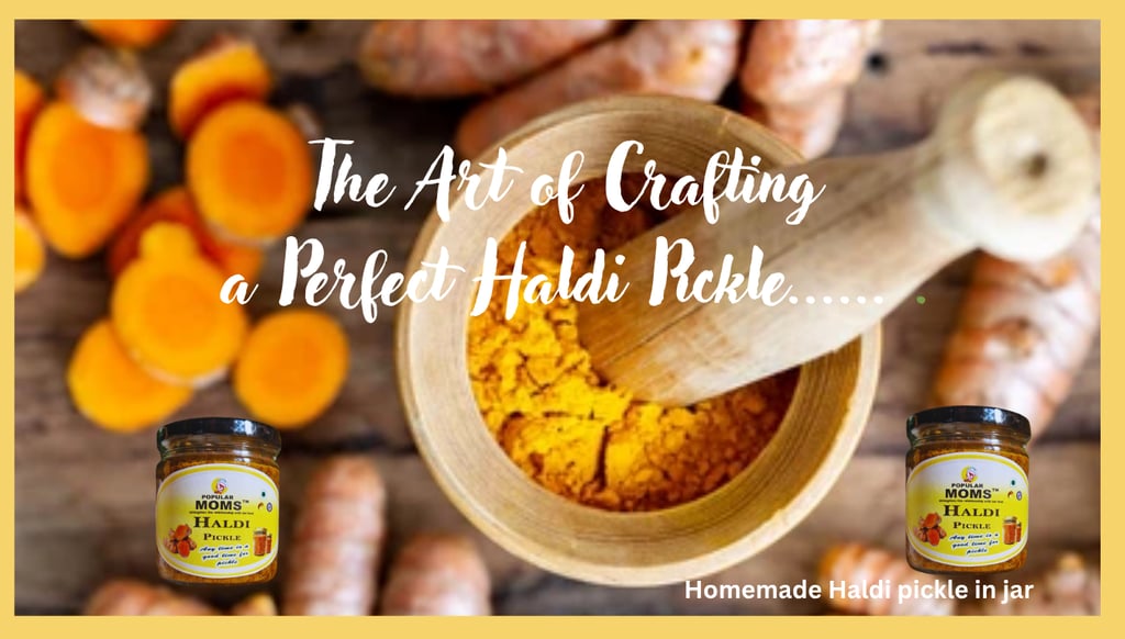 Homemade Haldi pickle in jar