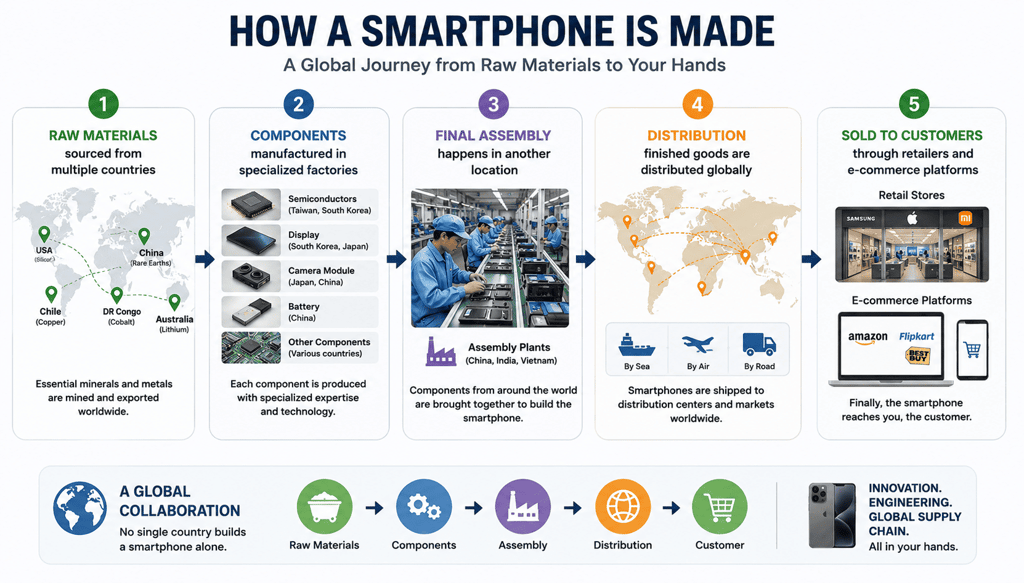 Smartphone supply chain journey visualized
