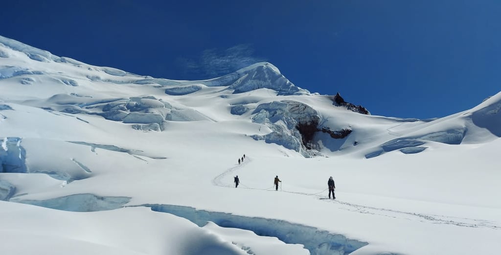 descending from Antisana summit