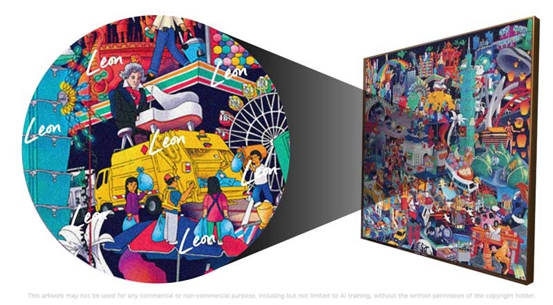 a melting daisy in a field of penguins, selling an ice-pop