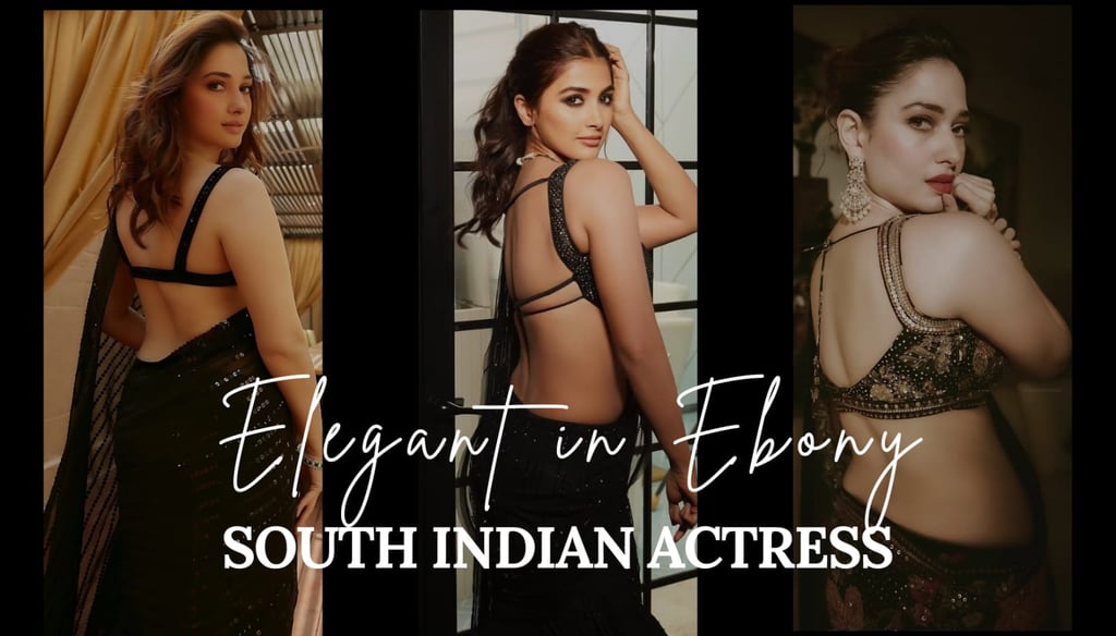 Elegant in Ebony: South Indian Actresses’ Bold Fashion Statements