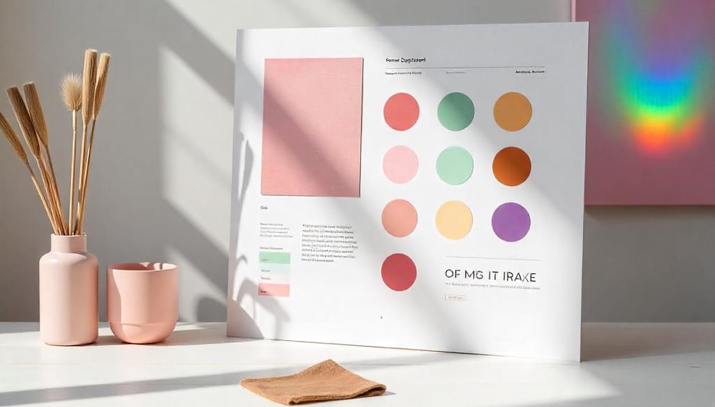 "Color palette, typography, and logo samples for brand identity