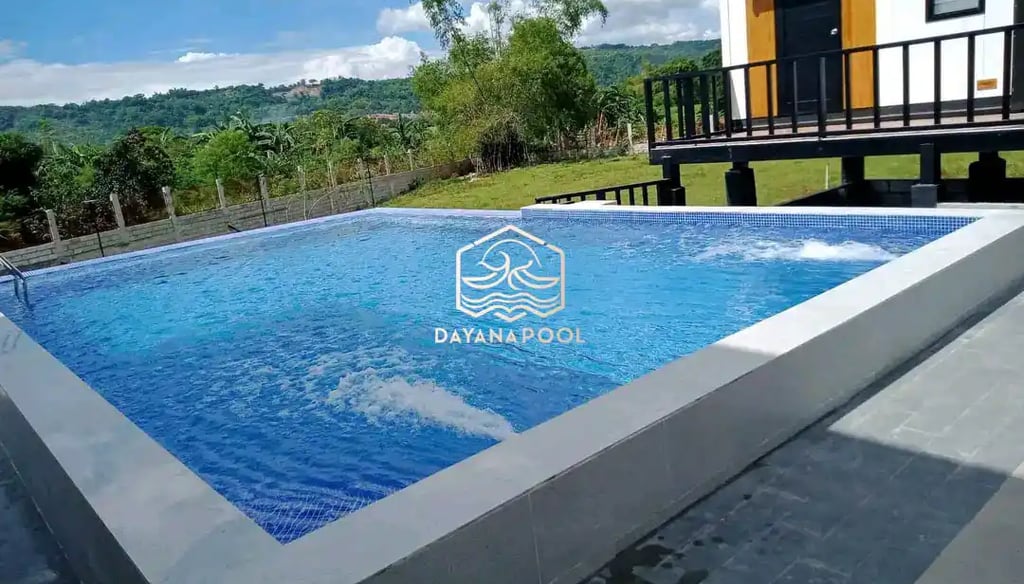Kolam renang indah densain mewah buatan dayanapool bandung