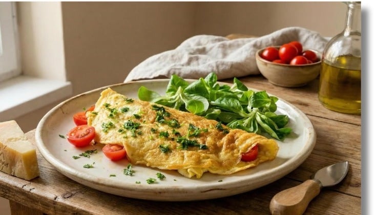 Ricetta omelette salata - Una Colazione Sana e Ricca di Proteine