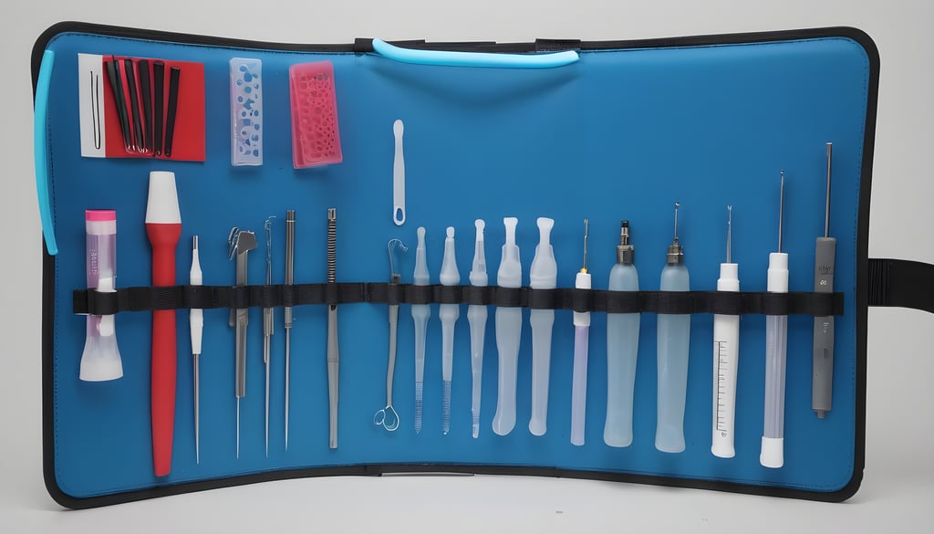 a tool kit files  with tools and tools for a professional dentist