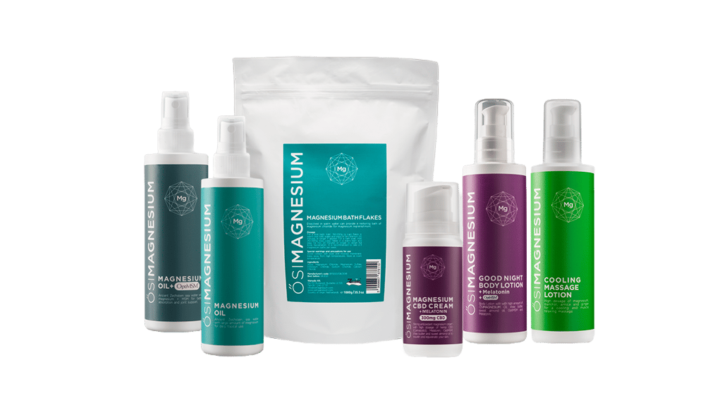 magnio aliejus, magnio kremas, magnio dribsniai, magnio losjonas