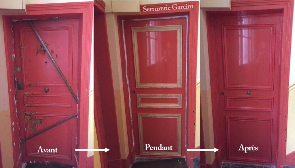 a red door with a sign that says,'the door is open and the