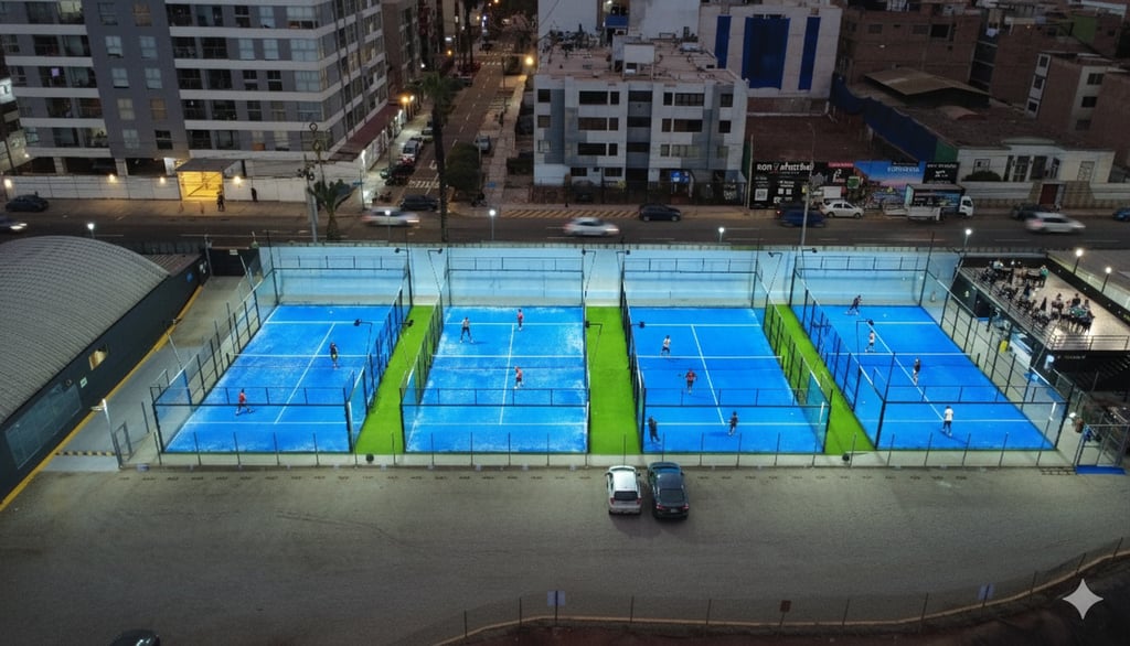 COMPLEJO MAS PADEL, SAN MIGUEL - LIMA. PROYECTO DESARROLLADO POR JBM E INKA PADEL