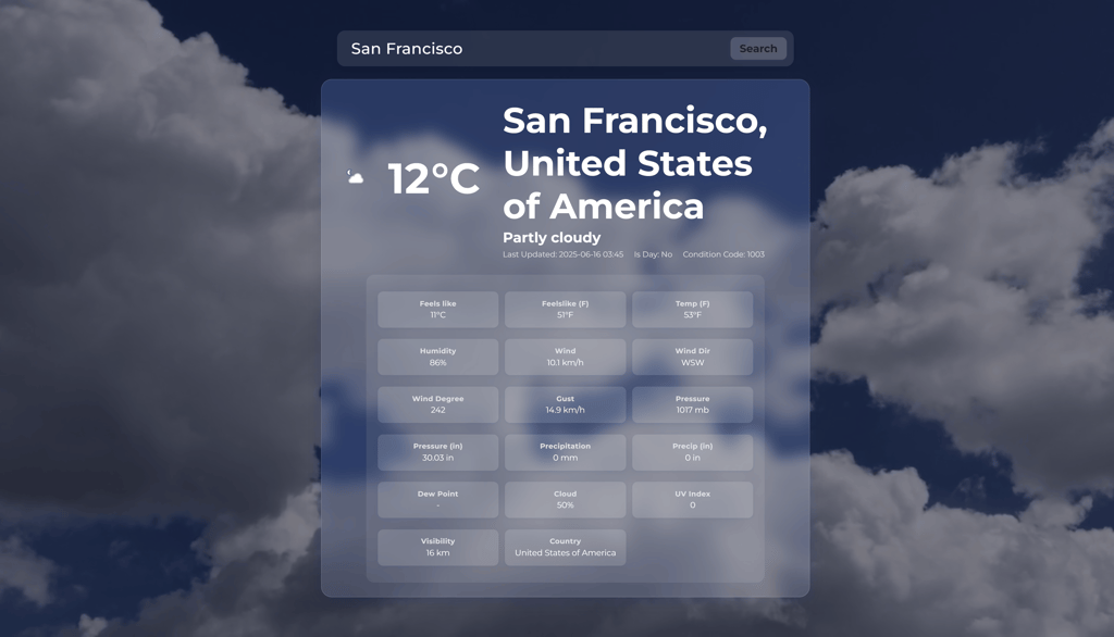 Weather App Preview
